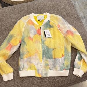 NWT 3.1 Phillip Lim Transparent Frame Bomber Jacket Size 4